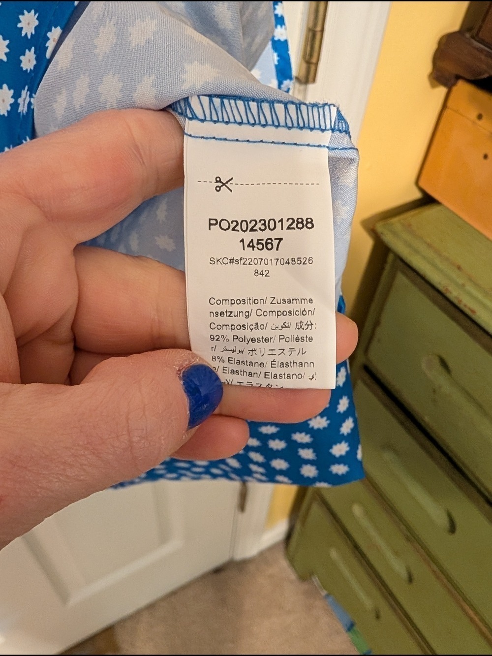 Blue Mini Dress Daisies - Picture 3 of 5